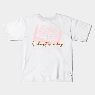 Girls Loves Reading A Chapter A Day To Keep Anxiety Away Kids T-Shirt